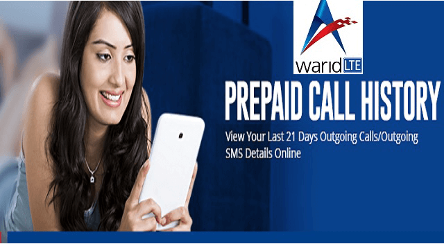Warid number call history - Check your number call history
