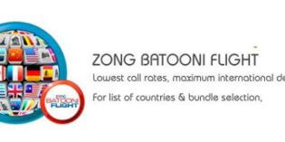 Zong brings Batooni Flight call offer for 13 countries