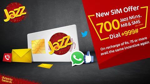Mobilink Jazz introduces New SIM Offer 2016