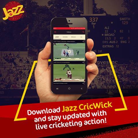 Mobilink Jazz Cricwick Mobile APP for Cricket streaming