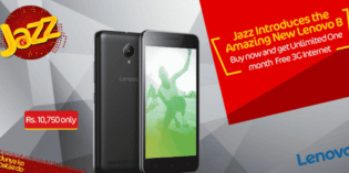 Mobilink Jazz provides service for buying Lenovo B Smartphone