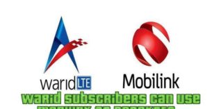 Warid subscribers can use Mobilink 3G Packages from Now